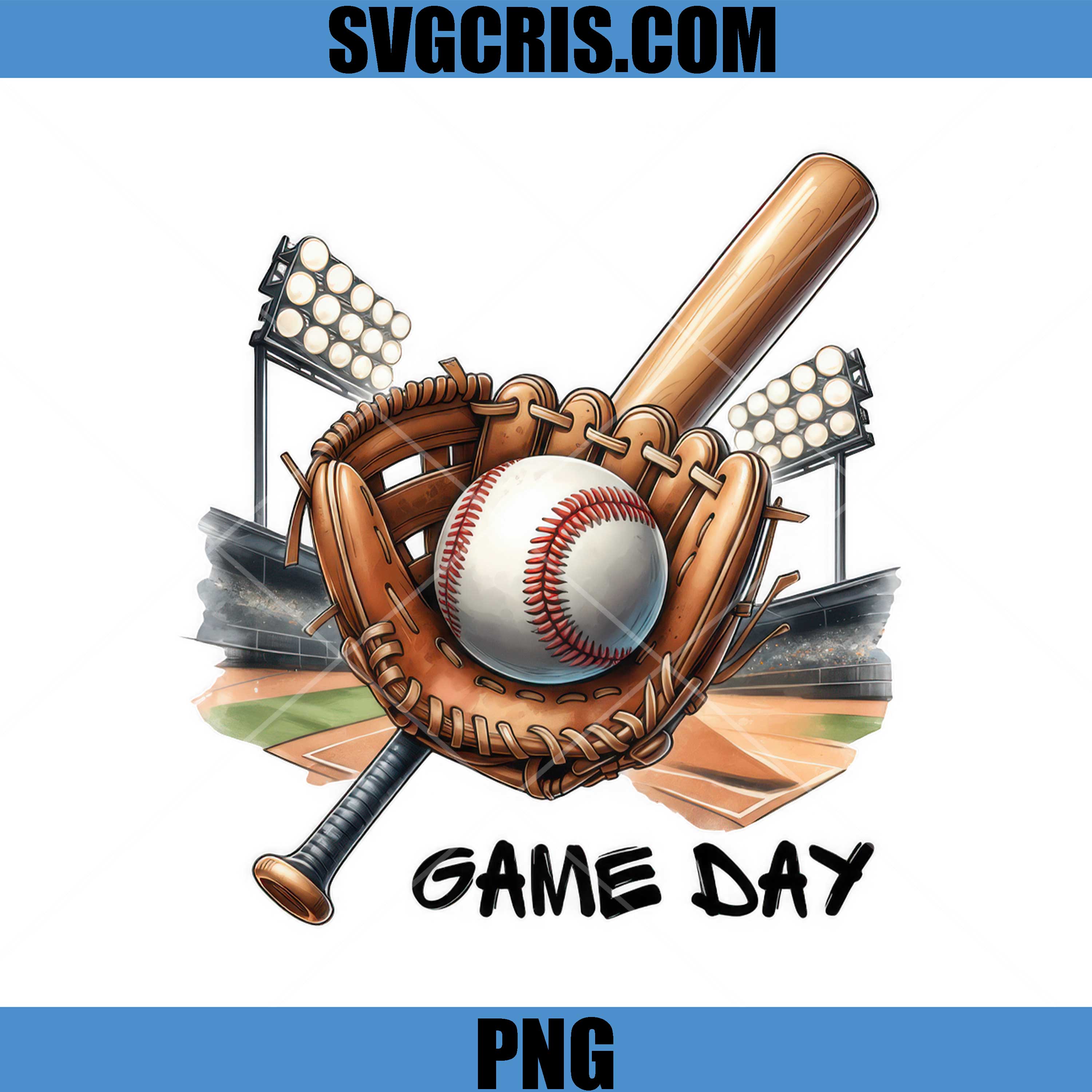 Game Day Baseball PNG, Baseball Glove And Ball PNG