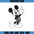 Mickey Mouse Rude Gesture SVG, Bold Cartoon Attitude Design SVG