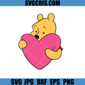 Cute Bear Holding Heart SVG, Valentine Love Cartoon SVG, Valetine Day SVG