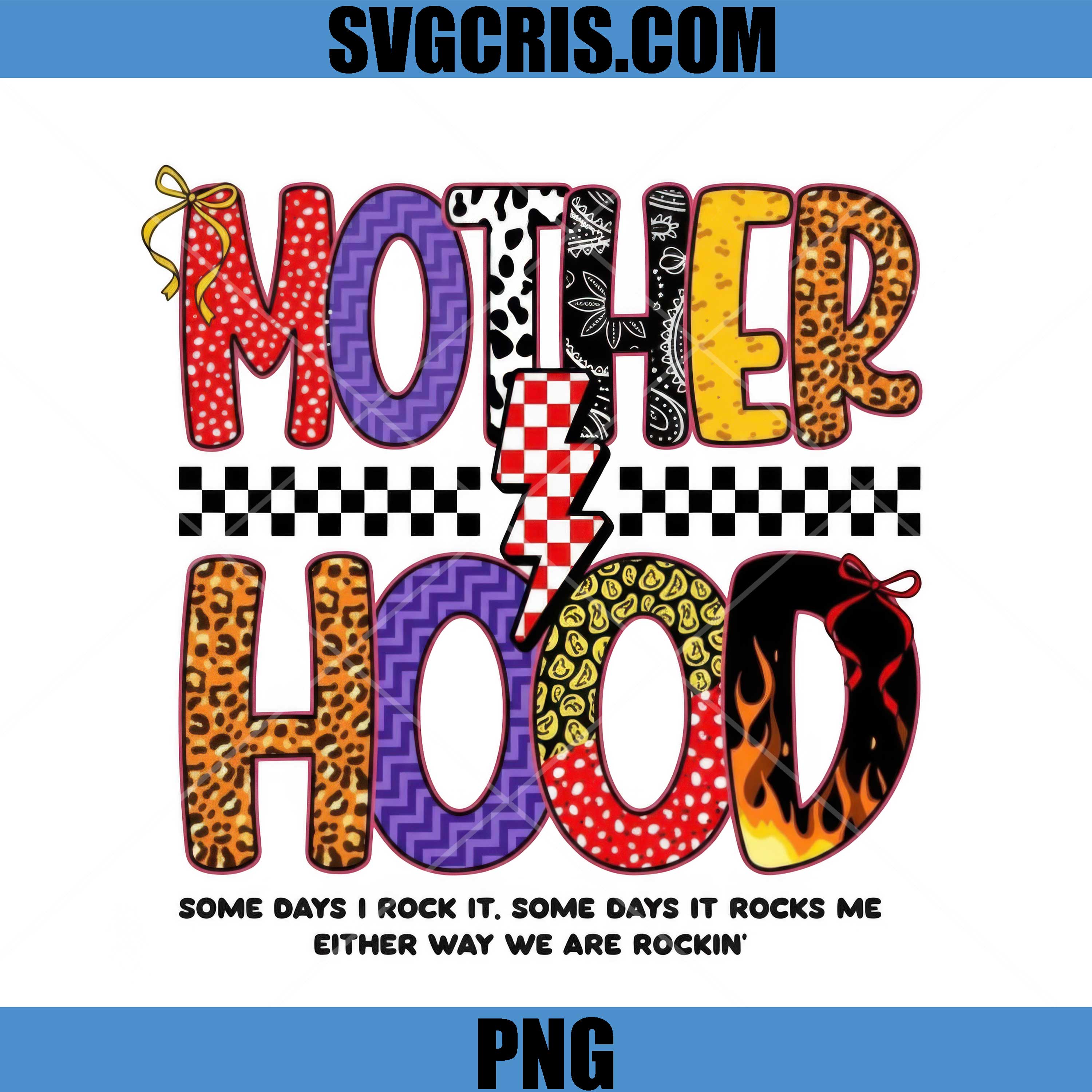 Mother Hood Lightning Leopard PNG, Retro Mom Life PNG