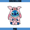 Stitch Pig Bunny Easter PNG, Cute Stitch Pig Egg PNG