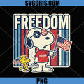 Snoopy American Flag Freedom PNG, 4th Of July Cartoon PNG