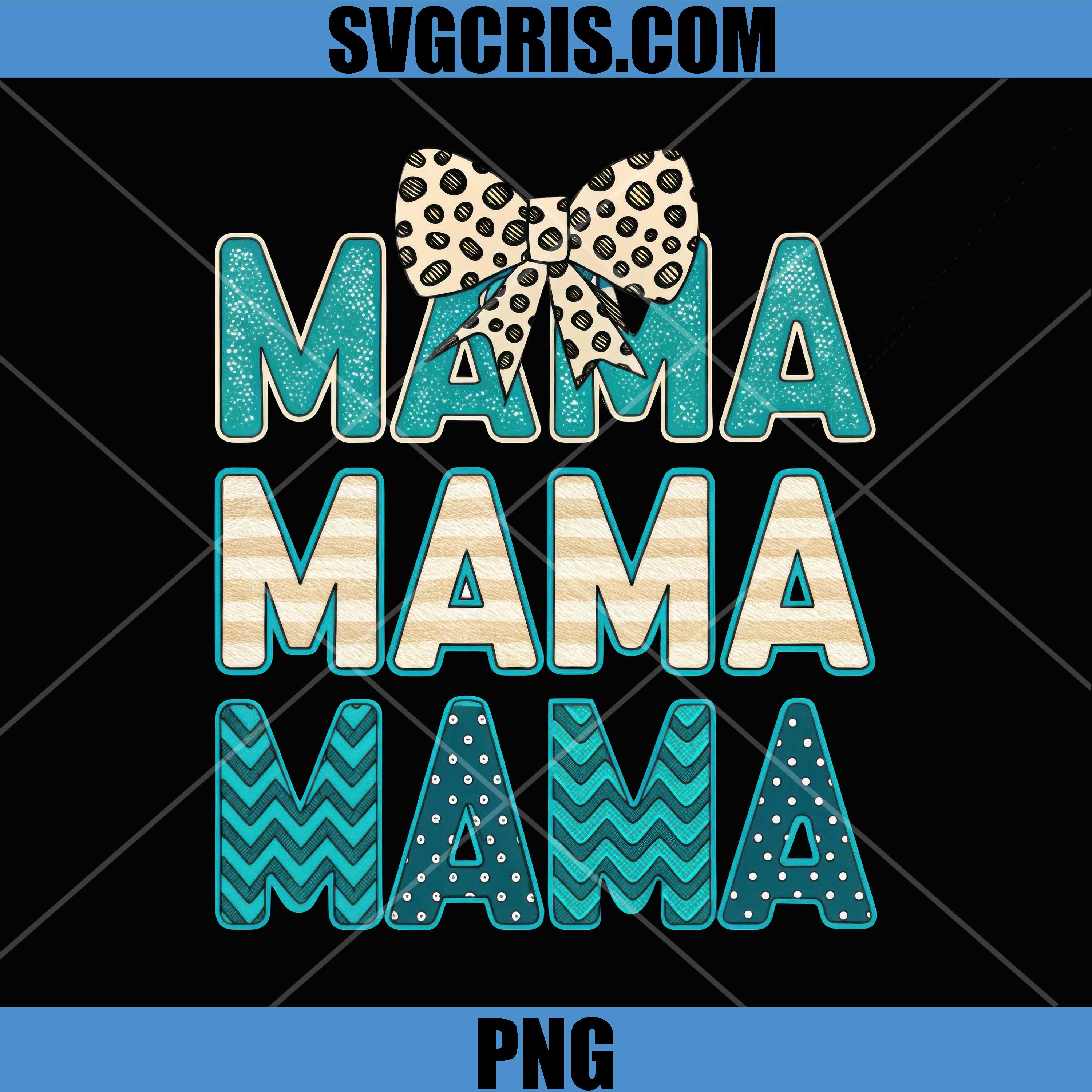 Mama Bow Polka Dot Cute PNG, Mom Design PNG, Mothers Day PNG