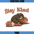 Stay Kind Cute Monkey PNG, Sleeping Baby Monkey Plush Toy PNG