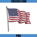 American Flag 4th July PNG, American Flag Pole White PNG