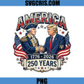 America 250 Years Trump PNG, George Washington Trump 4th July PNG