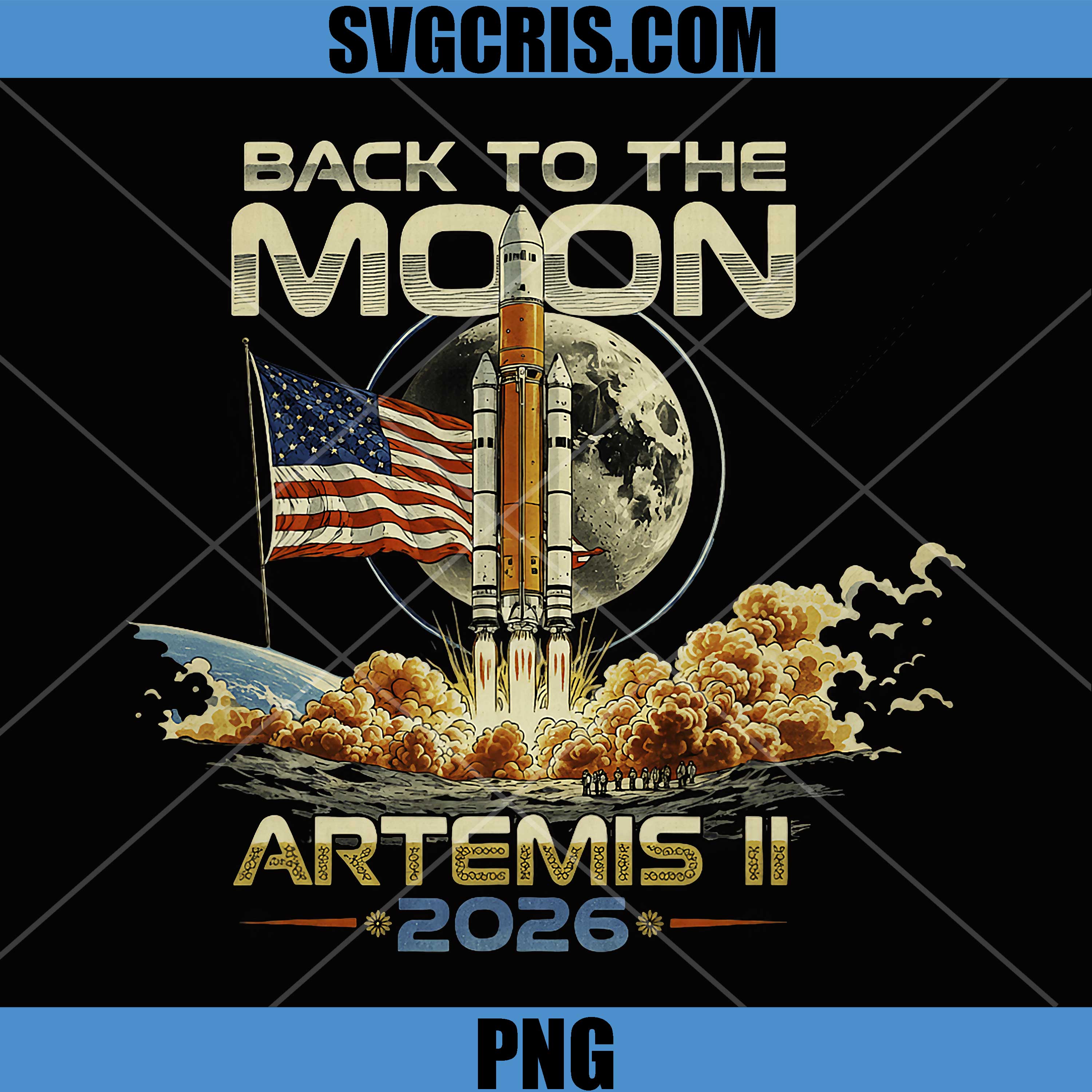 Artemis II 2026 Rocket PNG, Launch Mission to The Moon Artemis 2 PNG