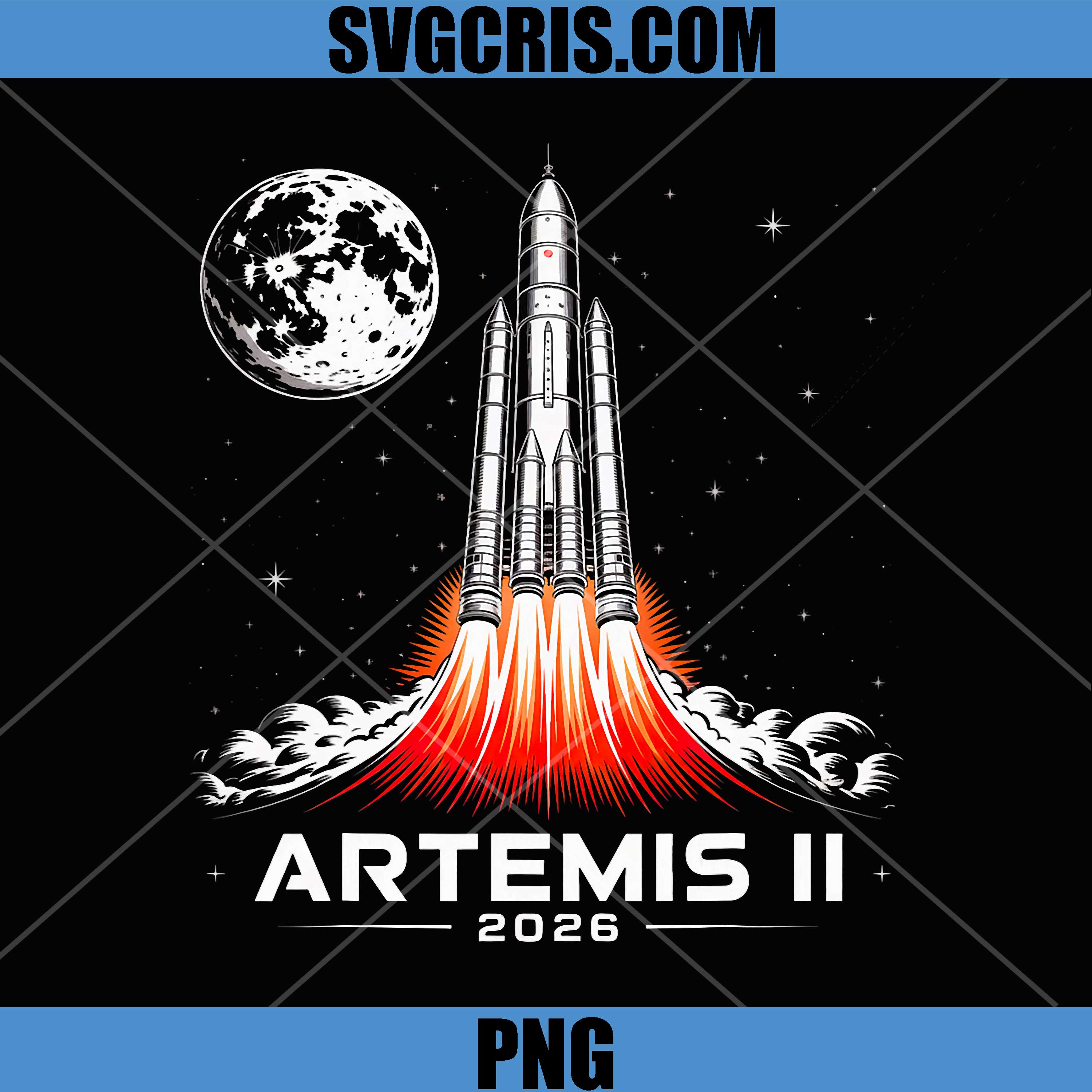 Artemis II Rocket Launch Space PNG, Exploration Back to the Moon PNG