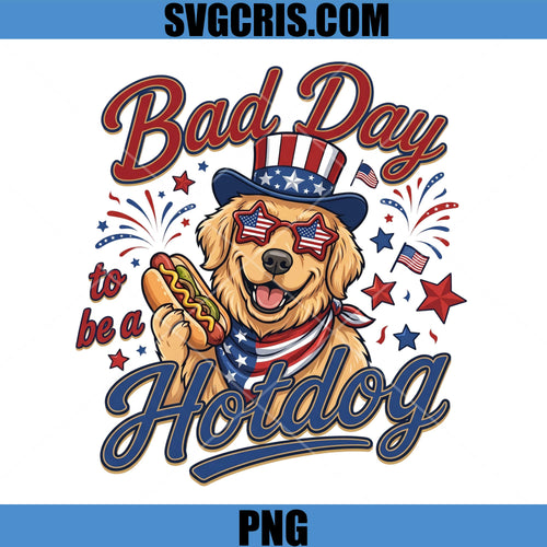 Bad Day To Be A Hotdog PNG, Funny Fourth Of July Dog PNG