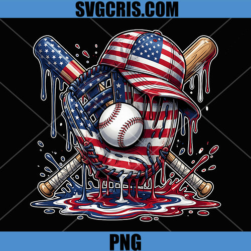 Baseball American Flag PNG, Baseball 4th July PNG
