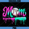 Baseball Mom Dripping PNG, Drip Ice Cream Mama PNG, Mothers Day PNG