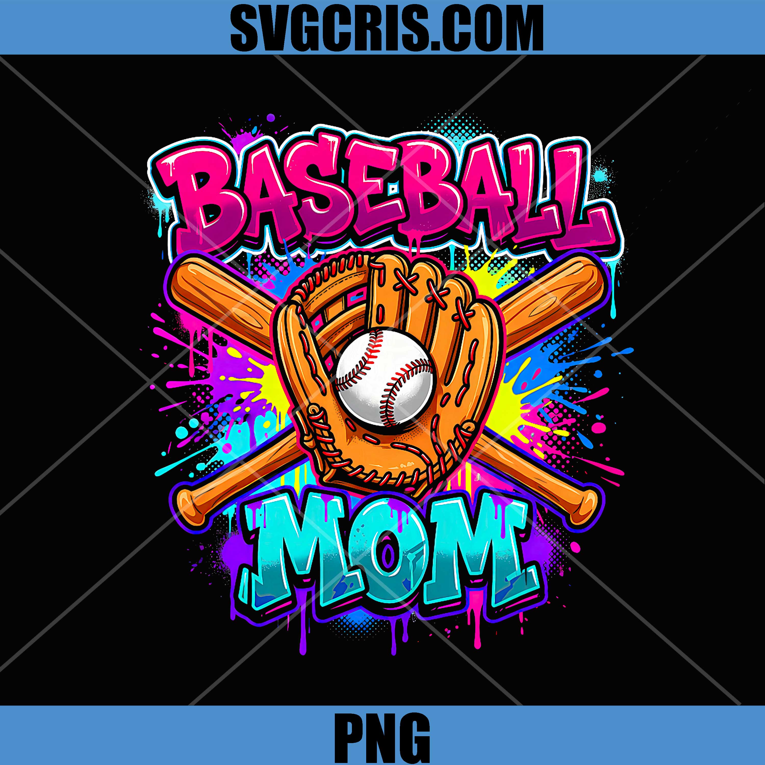 Baseball Mom Dripping PNG, Drip Sport Mama Mothers Day PNG