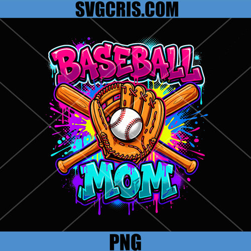 Baseball Mom Dripping PNG, Drip Sport Mama Mothers Day PNG