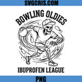 Bowling Oldies Ibuprofen League Fun PNG, Funny Bowling Skeleton PNG