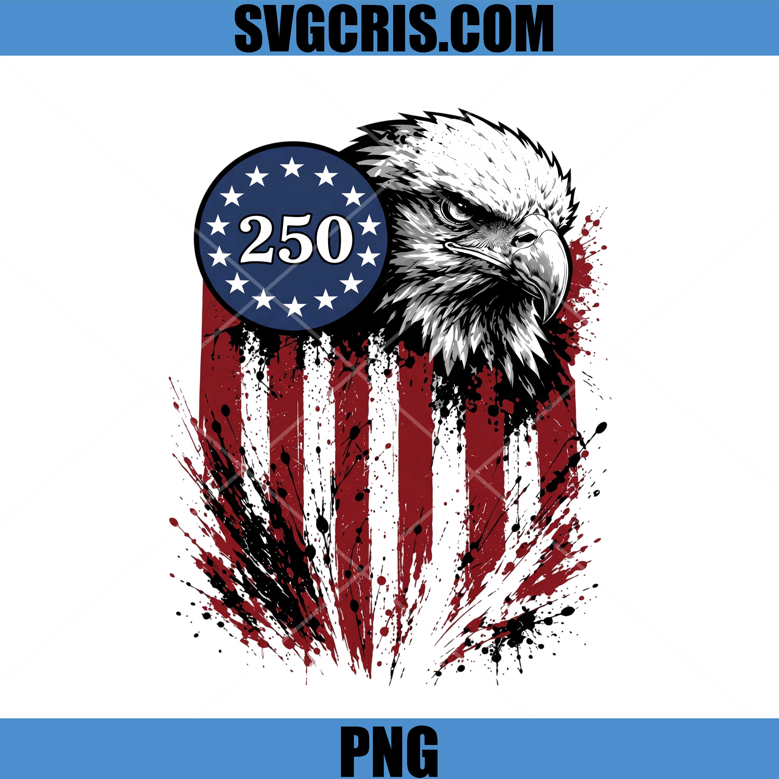 Freedom Eagle 250 PNG, Bald Eagle Freedom Design PNG