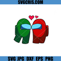 HD Among Us Valetine SVG, Among Us Red Love SVG