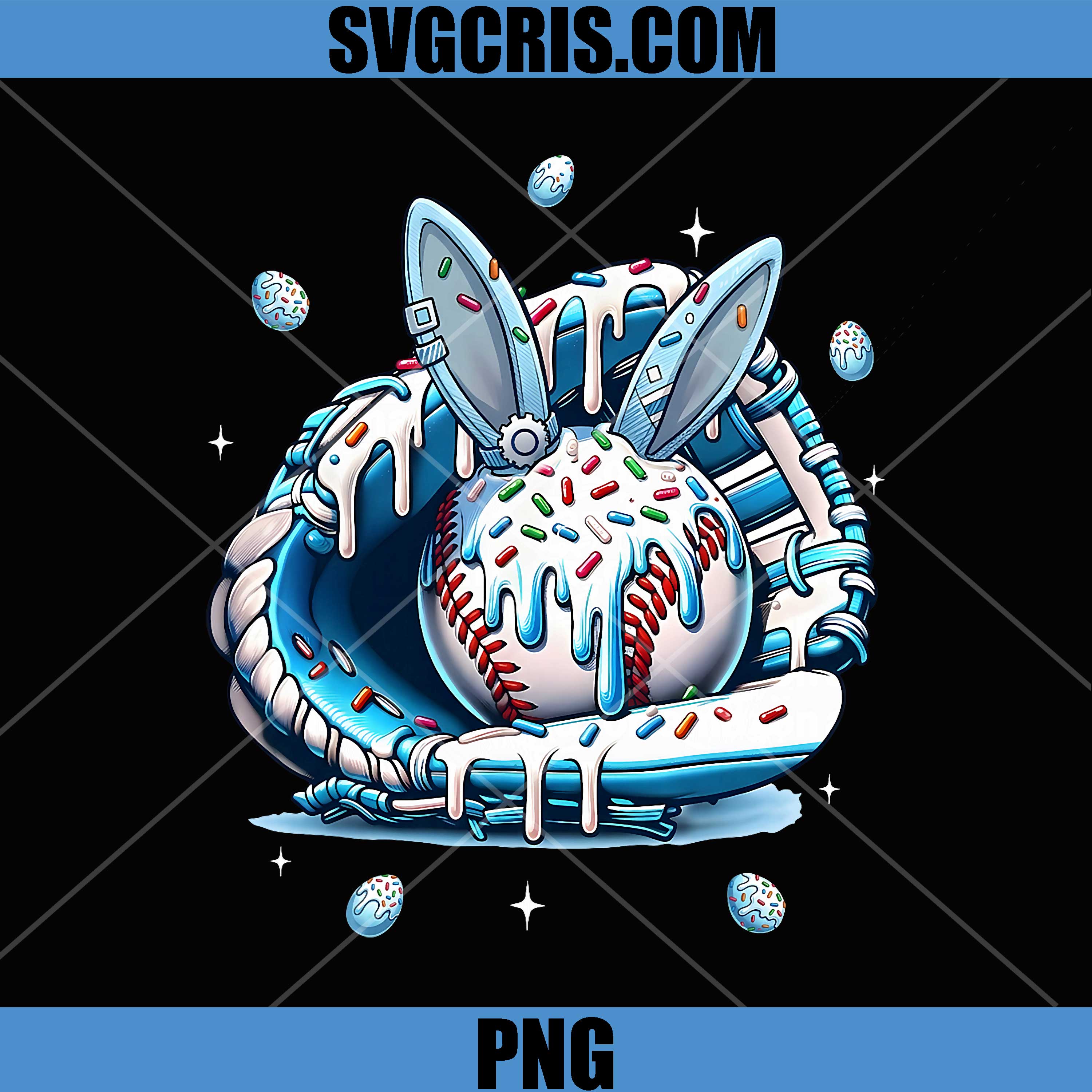 Happy Easter Baseball PNG, Player Bunny Easter Sports PNG