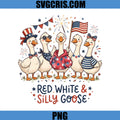 Red White And Silly Goose PNG, Patriotic Goose Red White Silly Goose PNG