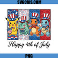 Happy 4th Of July Pokemon PNG, Pokemon USA Celebration PNG