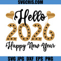 Hello 2026 Happy New Year PNG, Simple Gold Star Party PNG