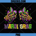 Mardi Gras Skeleton Hands PNG, Funny Boobs Crawfish Bead PNG