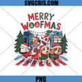 Merry Woofmas PNG, Cute Dogs Xmas PNG, Parade Caroling Christmas PNG