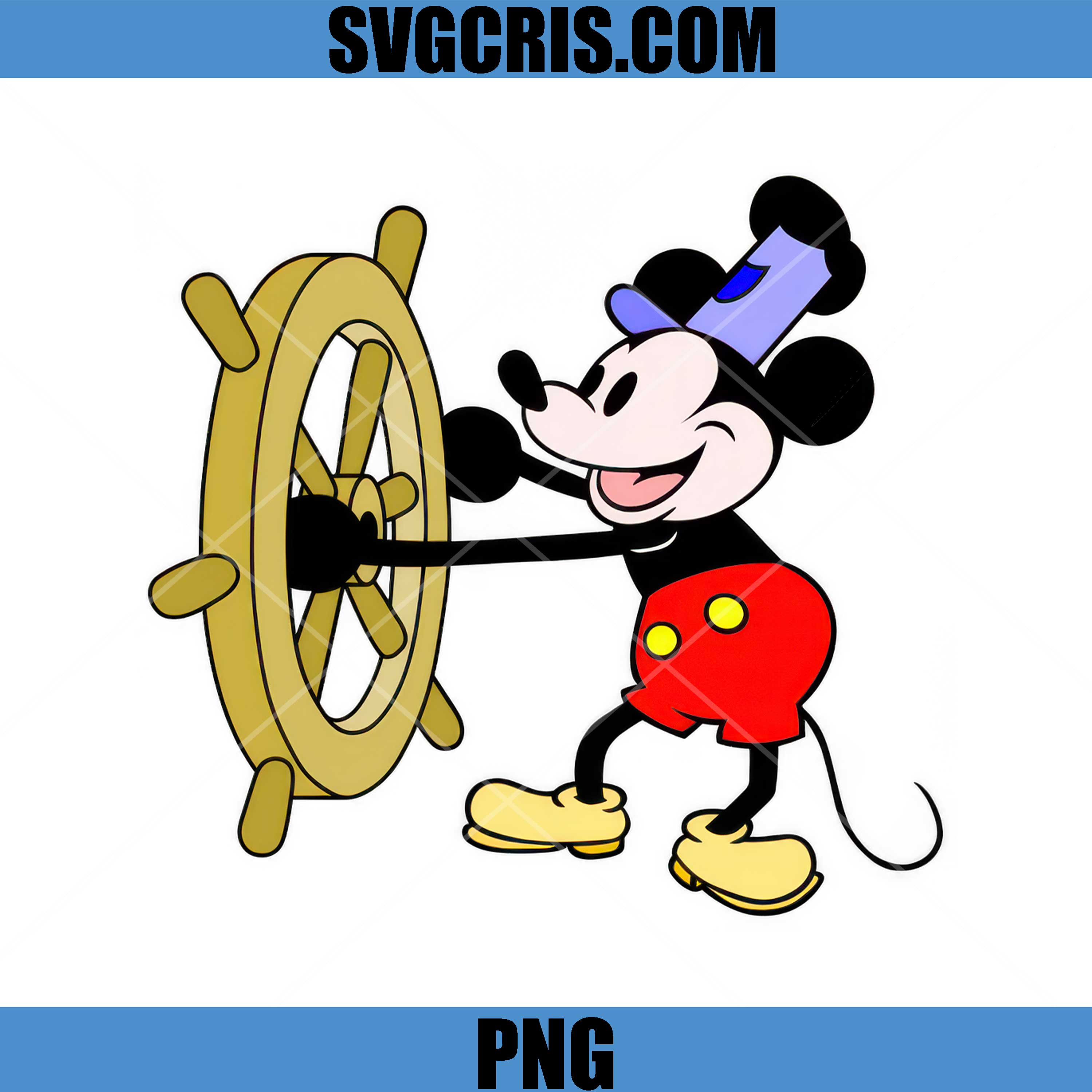 Mickey Mouse Steering Wheel PNG, Mickey Mouse Sailor PNG