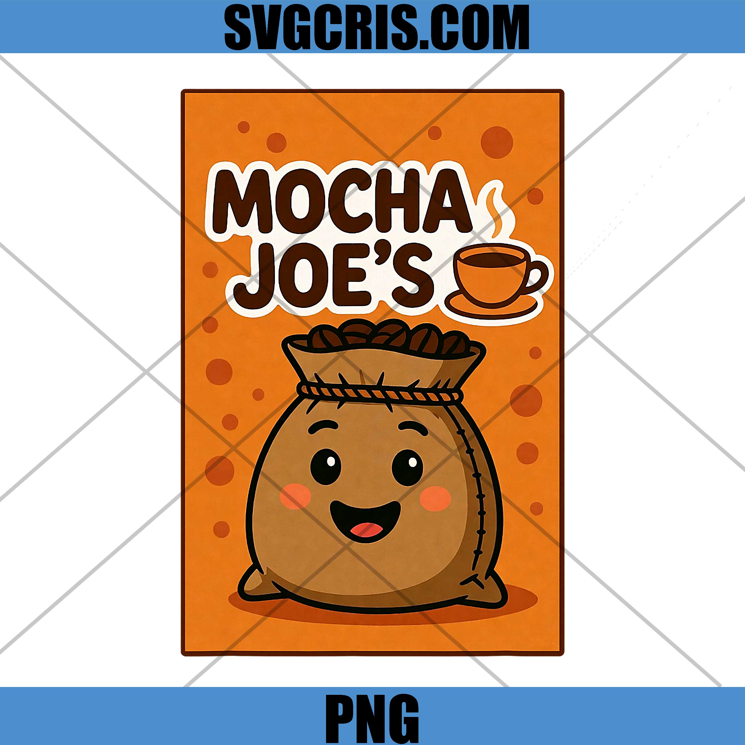Mocha Joe’s Cute Coffee Beans PNG, Kawaii Cafe Coffee Art PNG