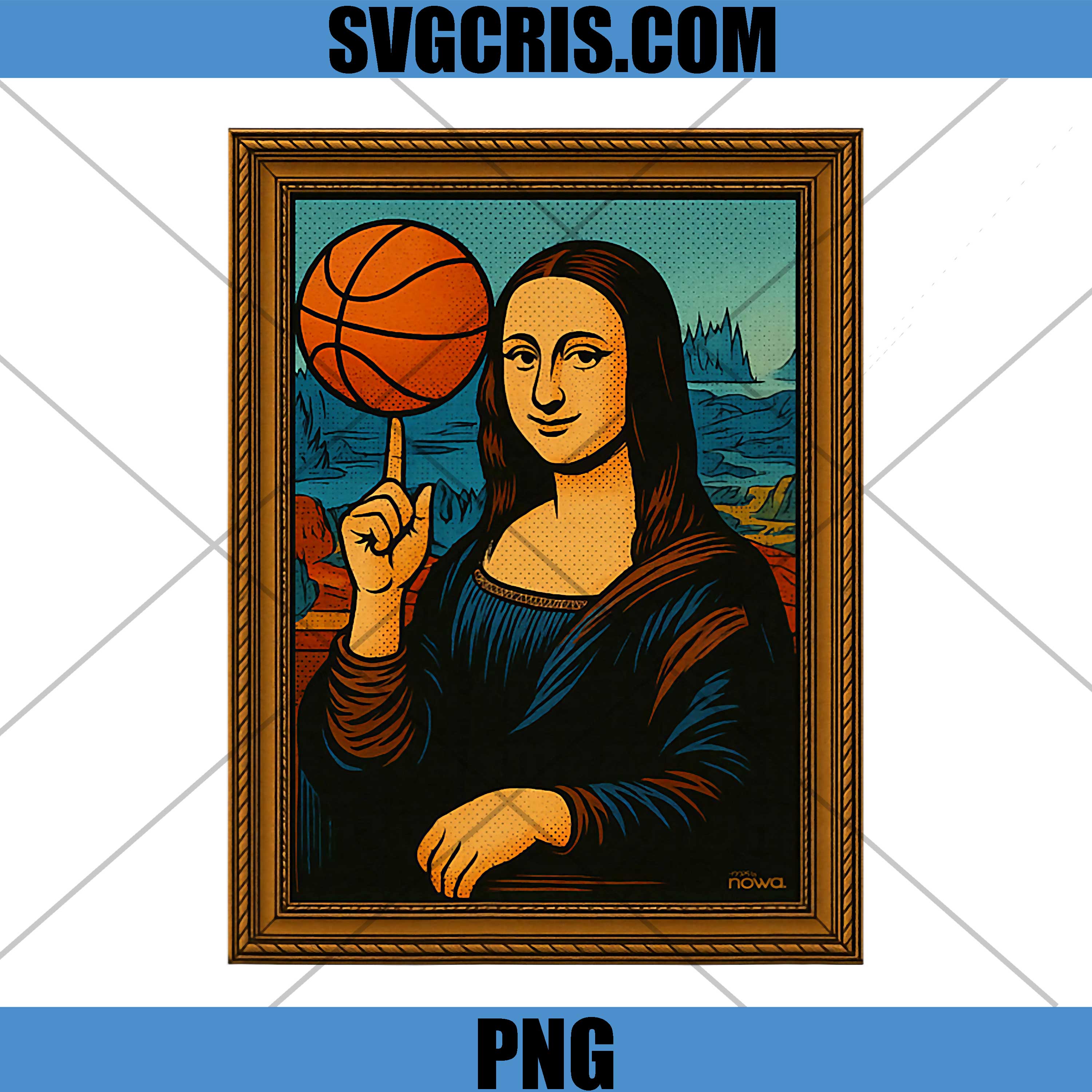 Mona Lisa Spinning The Basketball PNG, ON HER Finger Comic PNG