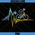 Mountain Bike Heartbeat PNG, Funny Biking PNG