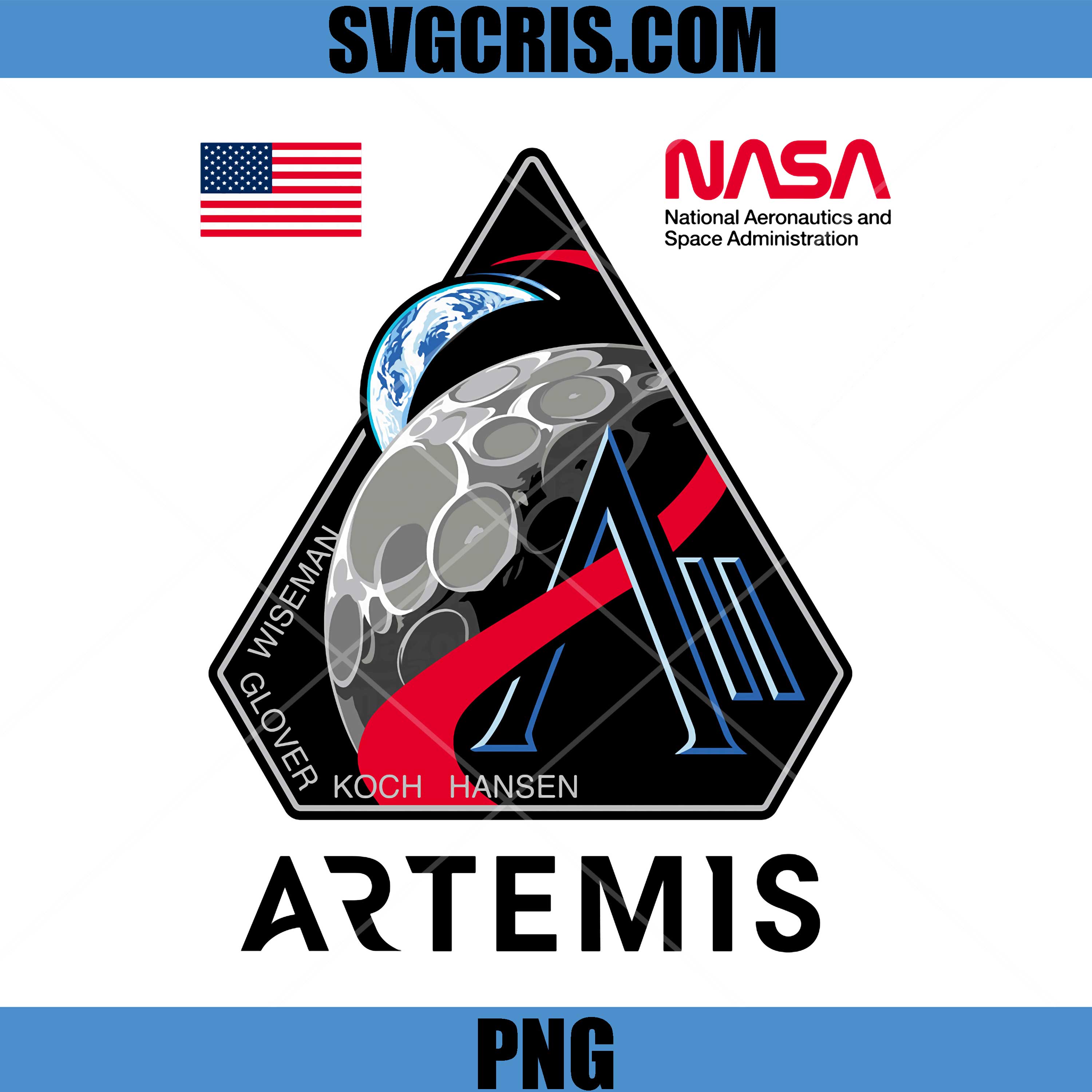 NASA Artemis II Mission Patch Logo PNG, Moon Space Program 2026 PNG