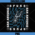 NBA San Antonio Spurs PNG, Retro Checkerboard Wave PNG