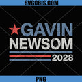 Newsom 2028 President PNG, 48 US Flag Election Campaign PNG