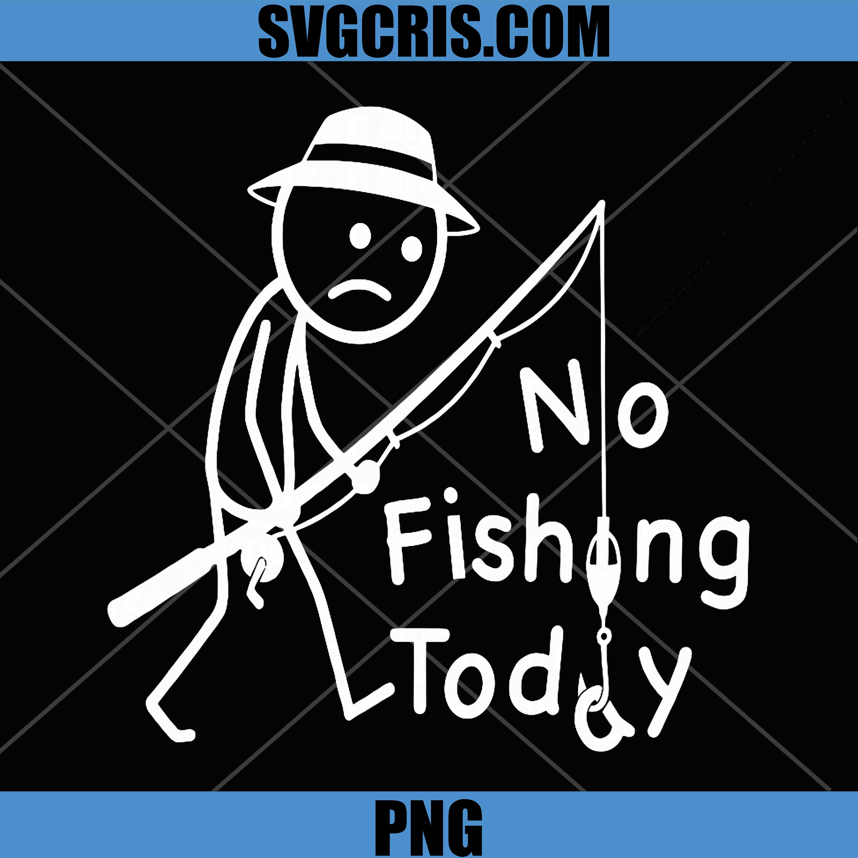 No Fishing Today PNG, Funny Sad Stickfigure Fisher Angler PNG