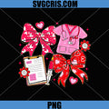 Nurse Coquette Bow PNG, Valentine Nurse RN PCT CNA PNG