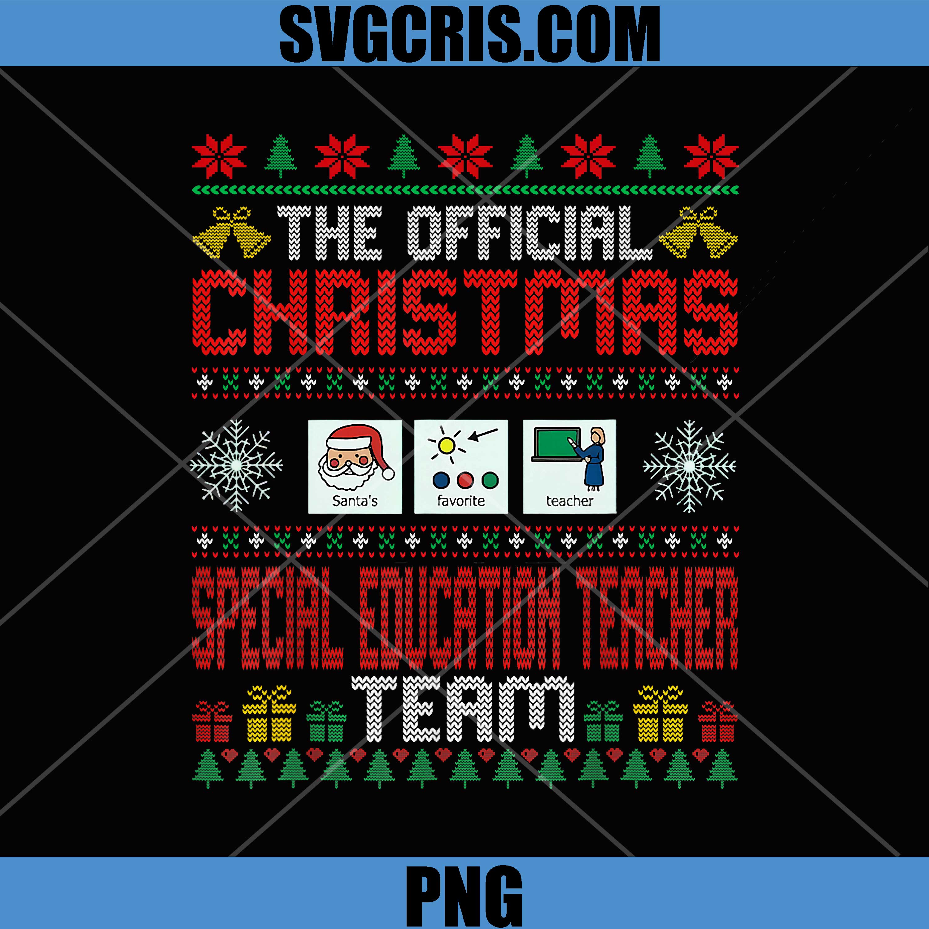 The Official Christmas Teacher PNG, Special Education Team PNG