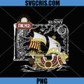 One Piece Anime Thousand PNG, Sunny Ship With Map And Logo PNG