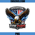 Operation Epic Fury Eagle Graphic PNG, Patriotic USA Flag Eagle PNG