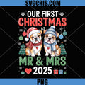 Our First Christmas As Mr & Mrs 2025 PNG, Couple English Bulldog PNG