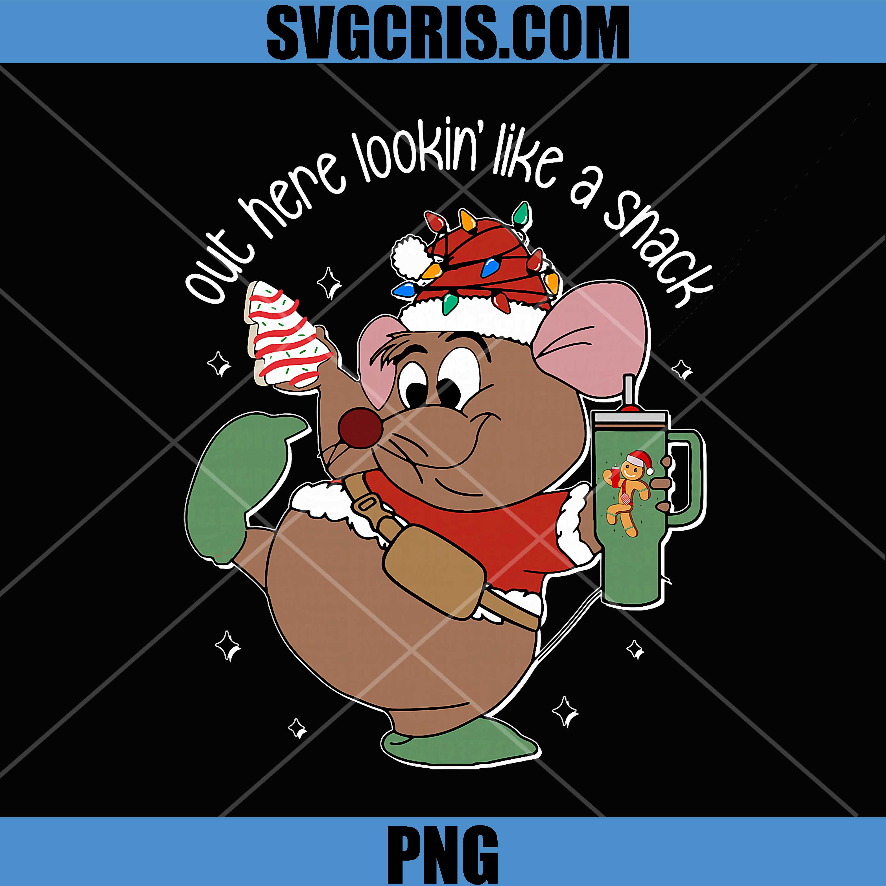 Out Here Looking Like A Snack PNG, Funny Mouse Christmas PNG