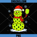 Pickleball Snowman Christmas PNG, Holiday Sports Xmas PNG 