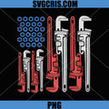 Plumber American Flag PNG, Pipe Wrench 4th of July Plumbing PNG