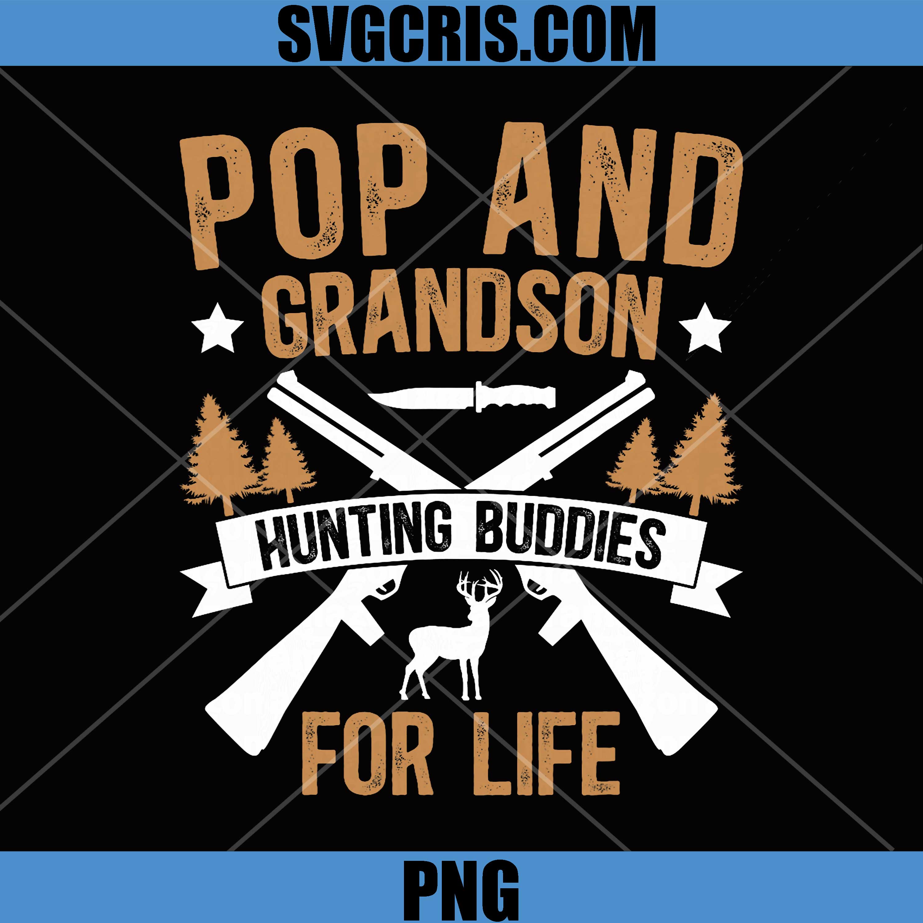 Pop and Grandson PNG, Hunting Buddies for Life PNG