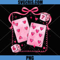 Preppy Playing Cards PNG, Valentine 67 Coquette Bow PNG