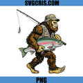 Rainbow Trout PNG, Bigfoot Fisherman River PNG, Fishing Sasquatch PNG