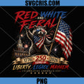 Red White and Feral Patriotic PNG, Raccoon USA America 250 PNG