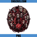 Horror Movie Villains PNG, Slasher Killer Collage PNG