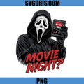 Ghostface Movie Night PNG, Horror Movie Fan PNG