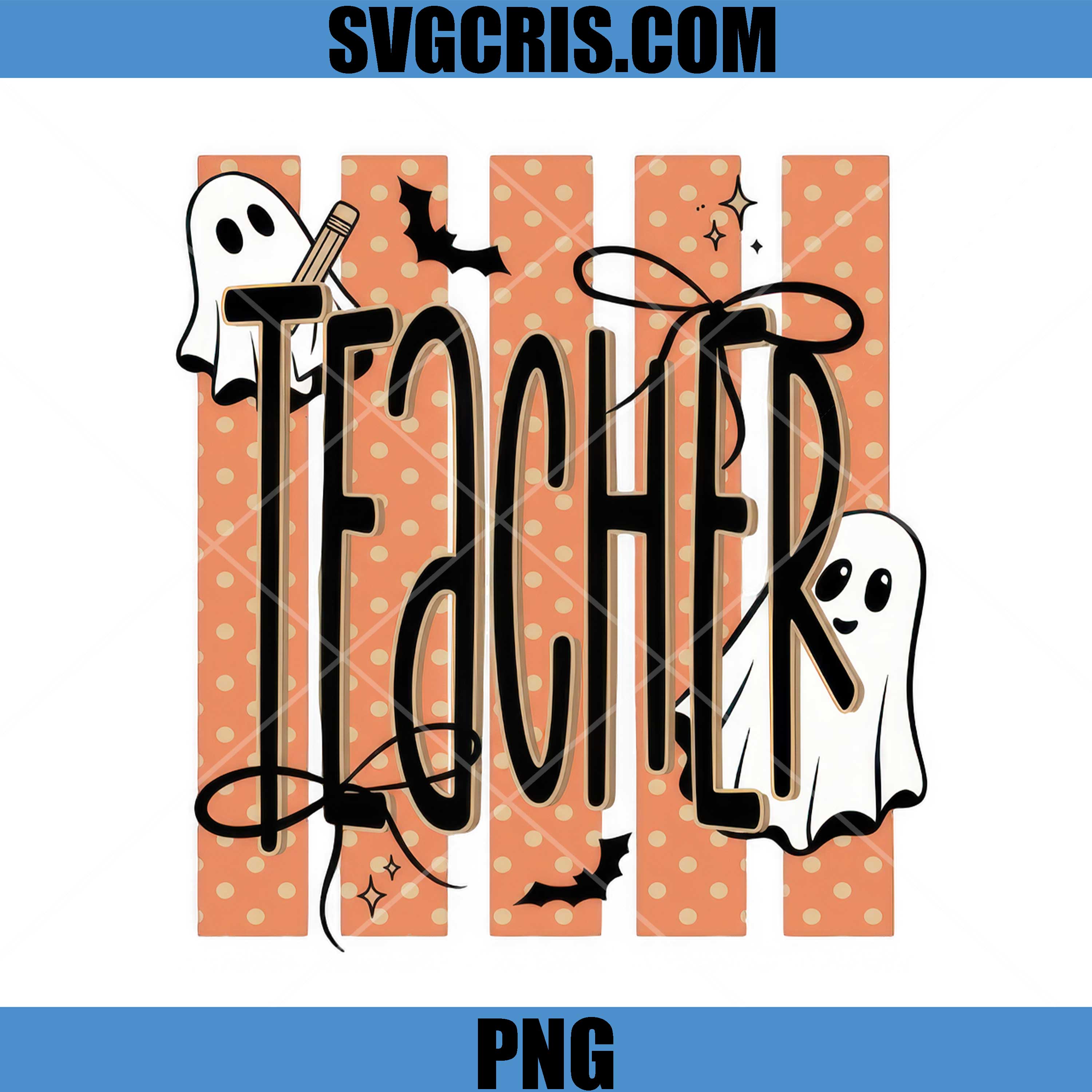 Ghost Teacher Halloween PNG, Spooky School Spirit Design PNG