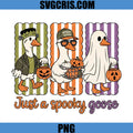 Just A Spooky Goose Halloween PNG, Cute Halloween Duck Trio PNG